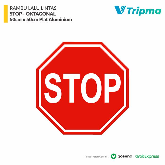 Jual Rambu Stop Octagonal 50cm x 50cm - Plat Aluminium - ACP 4mm - Kota ...