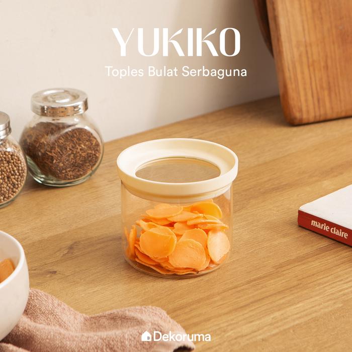 Gambar Dekoruma YUKIKO Toples Bulat Serbaguna / Toples Cemilan / Toples Kue Kecil 450 ml Tutup Silikon dari Dekoruma Official Store Kab. Bekasi Tokopedia