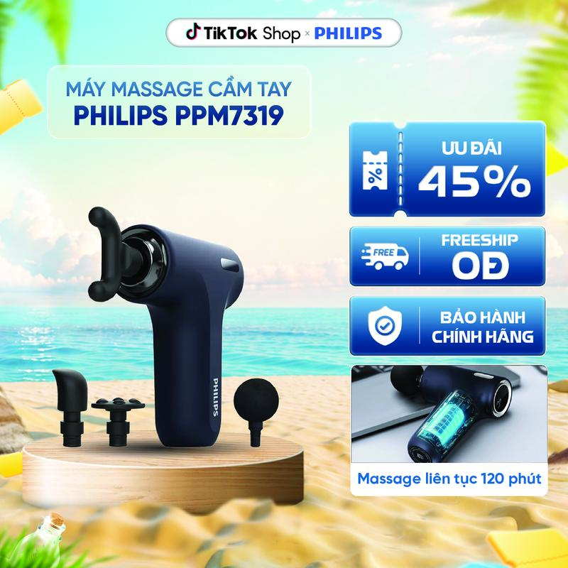 Máy massage cầm tay Philips PPM7319 - 6 cấp độ - 4 đầu massage - Nhỏ gọn, đa năng