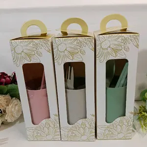 10 pis gelas sendok garpu kemas bok Plastik Sumpit Souvenir