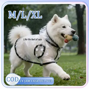 Jas Ujan Kucing Mantel Hujan Anjing Jas Hujan Transparan Hewan Peliharaan Dog Raincoat