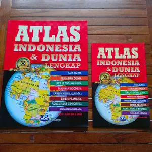 Atlas Indonesia & Dunia Lengkap 38 Propinsi edisi Terbaru