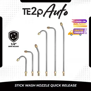 Te2p Auto Stick Sambungan Nozzle Sprayer Tembakan Jet Cleaner Quick Release Penyempot AC Cuci Mobil Nepel Sambungan Semprotan 30° 90° U Shape Sprayer Nosel Depan Tembakan Mesin Bertekanan Tinggi Extension Wand High Pressure Washer QRJ 1/4"