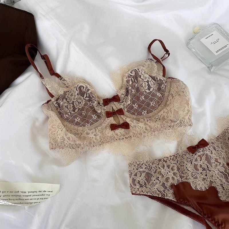 Đồ Lót Ren Gợi Cảm Kiểu Pháp Cho Nữ, Bộ Áo Ngực Chống Chảy Xệ, Vòng Thép Mềm, Siêu Mỏng