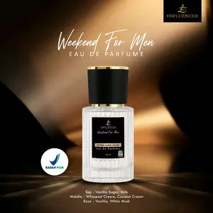 Enfluencer Weekend For Men Eau De Parfum 50ml - Parfum Pria dengan Aroma Vanilla Sugar, Whipped Cream, dan White Musk