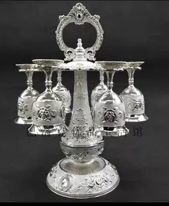 075-New Teko Arab Aladin Warna Emas Ornament/Set Gelas Anggur Kendi