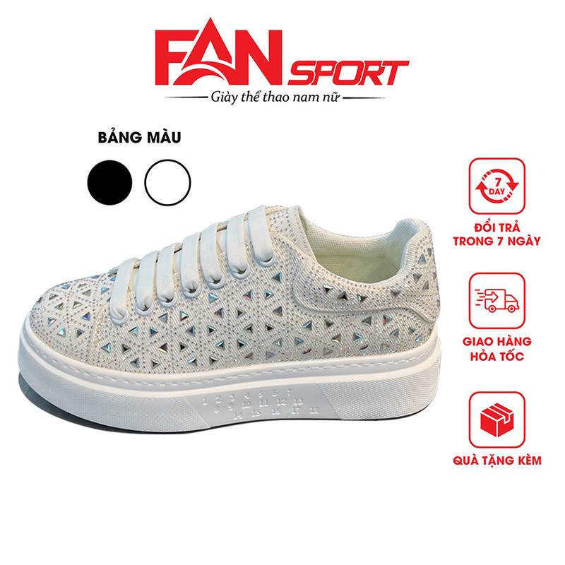  Giày Thể Thao NamFan Sport - G71 Giày Nam Cao Cấp Đính Đá 2 Màu Cá Tính Đế Cao Su Non Êm Chân 