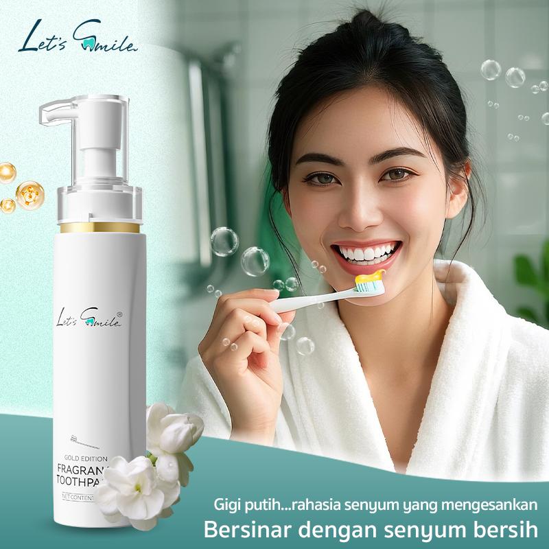 Let’s Smile Whitening Pasta Gigi 150g – Removes Yellow Stains, Freshens Breath, Protects Gums, Safe & BPOM Certified