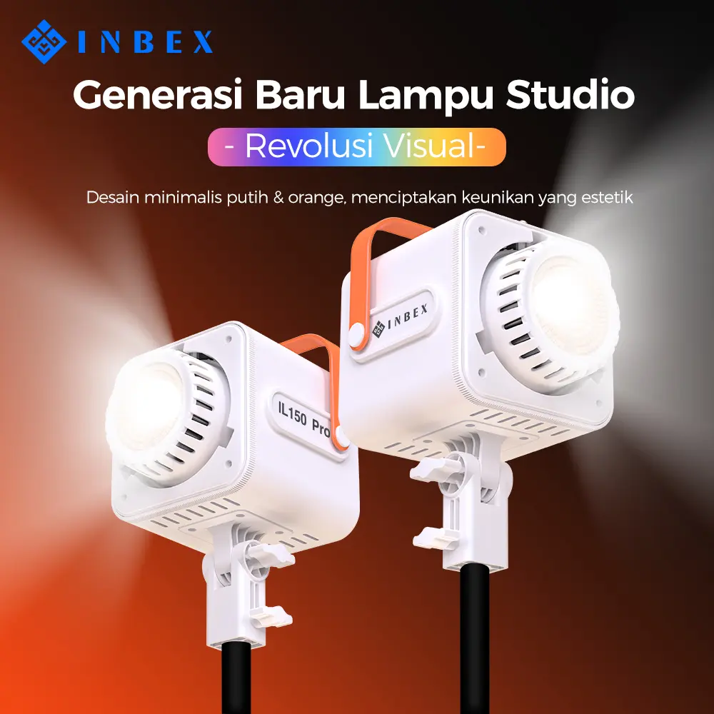 【warranty 1-YEAR 】【COD】INBEX IL150Pro Lighting Studio Kit  Lampu Konten & Live Streaming Photography with CRI 95 dan suhu warna (2700K-7500K)