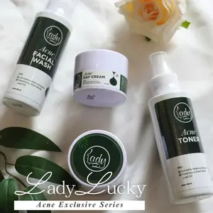 LADY LUCKY ACNE untuk kulit berminyak berjerawat & sensitif paket series acne lady lucky
