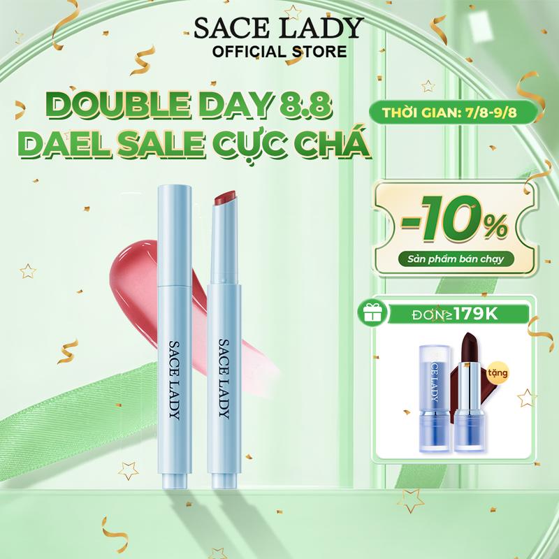 [COD]Son Bóng Nước, SACE LADY, Dưỡng Ẩm Đầy Nước, Son Môi Tươi Mát Kiểu Nhẹ Nhàng 1.8g