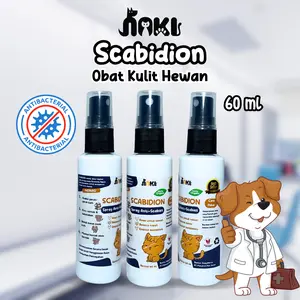 NOKI SCABIDION 60 ML OBAT KUCING SCABIES EKSIM KUDIS LUKA | KULIT AMAN UNTUK KITTEN OBAT JAMUR KUCING SCABIES