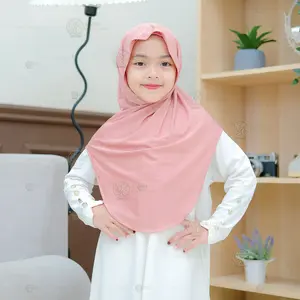 Hijab Instan Bergo Huma Remaja 7-12 Tahun Bahan Jersey Cooltech Meleyot Pashmina Top 4 Model Kerudung Muslim Pashmina Instan Hijab Kekinian Wanita