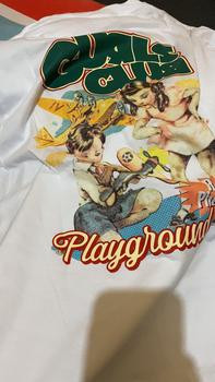 Product Review of Gurls Club Long Sleeve - Playground | Katun Combed Distro Kaos Nyaman Panjang Putih Sablon Baju Tangan T-Shirt Hitam Pendek Polos Santai Rib from A**3 0