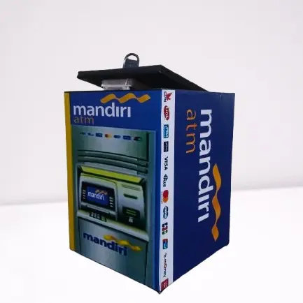 Celengan kayu (kunci), celengan ATM celengan minimalis elegan bahan multiplek anti rayap free dua kunci 7