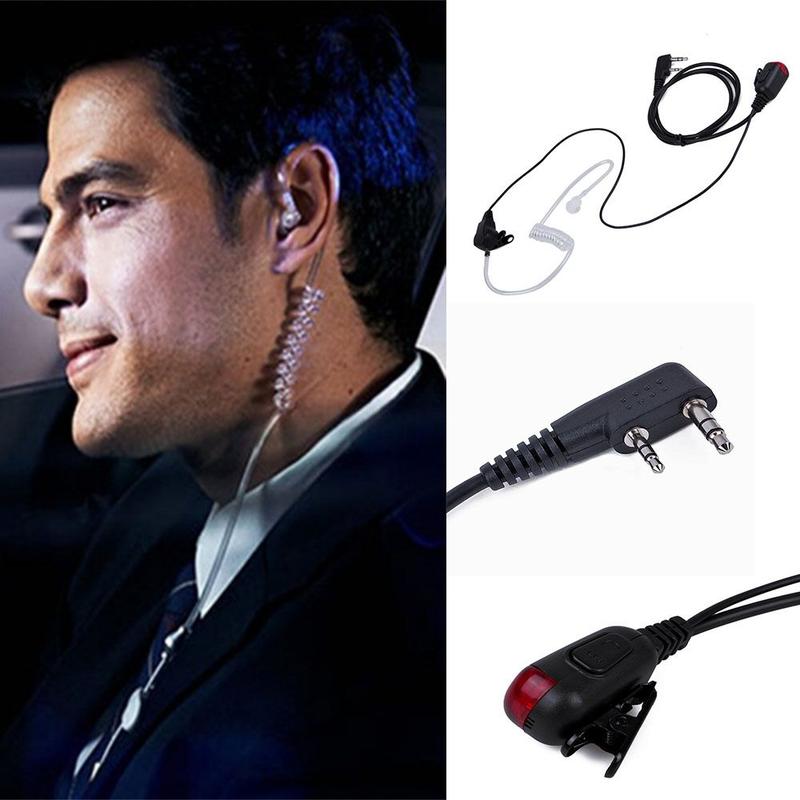 Hàng mới về Sành điệu Đài Walkie 2 Pin Nói về Tai nghe Tai nghe Phong cách FBI…