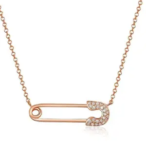 Kalung Safety Pin Titanium Trend Terbaru Fashoin Korea Anti Karat