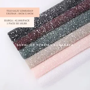 SFS - [ECER TILE SALJU LEMBARAN 50 X 50CM] WRAP WRAPPING BUNGA KOREAN STYLE ALA KOREA SNOWY TULE TULLE TILLE KAIN TILE BINTIK PUTIH SNOW MESH ROLL BUKET BOUQUET PAPER KERTAS PEMBUNGKUS JARING SUPPLIER FLORIST SURABAYA SFS