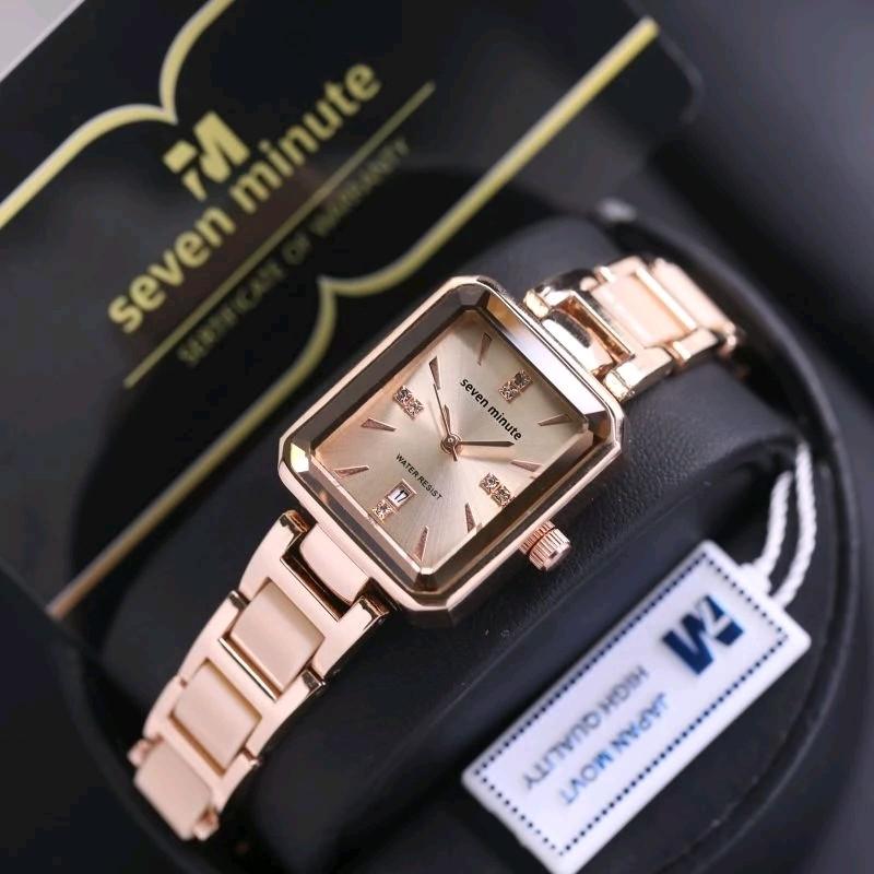 jam tangan cewe SEVEN MINUTE original Anti air rantai Mix keramik garansi 12 bulan 2