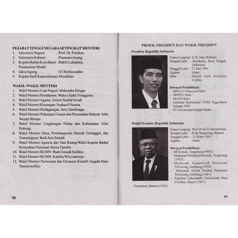UUD 1945 & Amandemennya Dilengkapi Susunan Kabinet 2019 - 2024 1
