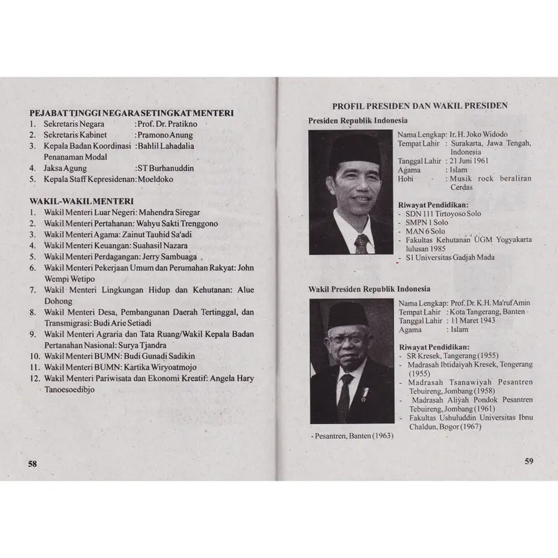UUD 1945 & Amandemennya Dilengkapi Susunan Kabinet 2019 - 2024 1