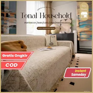 Evy Store Cover Penutup Sofa Chenille 2 3 4 Seat | Sarung Selimut Sofa Lembut Premium Decoration