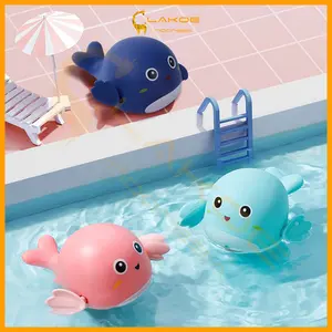 LAKOE  Mainan Mandi Anak Bayi Bentuk dalfin / bath toy bayi Biru