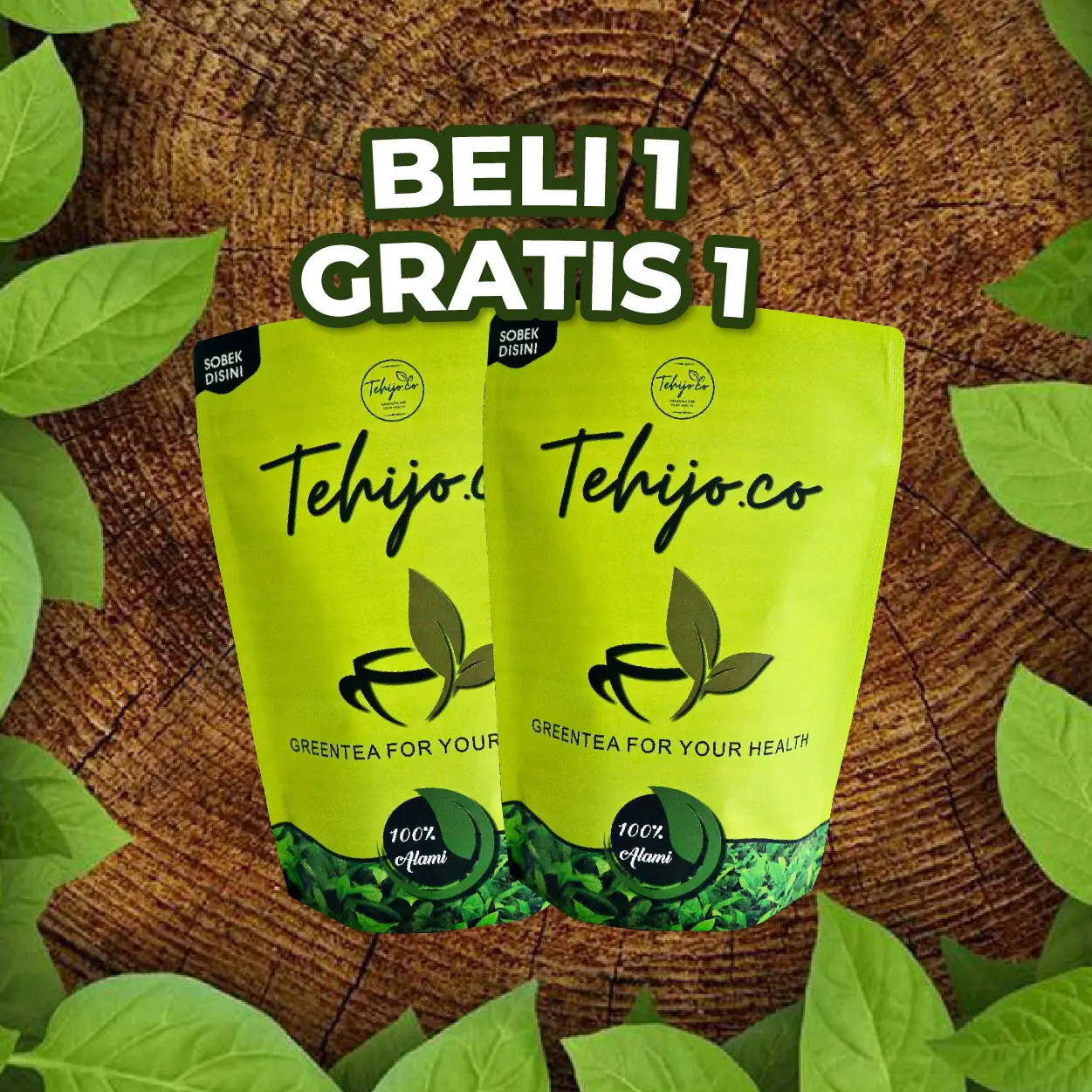 GMV 4 Tehijo.co Beli 1 gratis 1 Teh Hijau Alami - Teh Hijau Sehat - Greentea, Tea