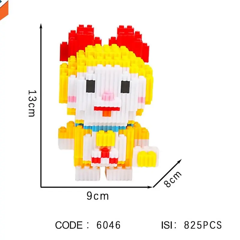 Nano Blocks DORAEMON NOBITA SIZUKA Nano Block 3D Model, Mainan Blok Susun, Blok Konstruksi DIY, Dekorasi Hiasan Karakter Animasi, hadiah Kado Anak 6