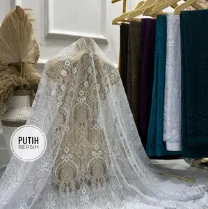 Kain kebaya brokat santily lembut premium motif terbaru Ukuran 1,3x1,5m