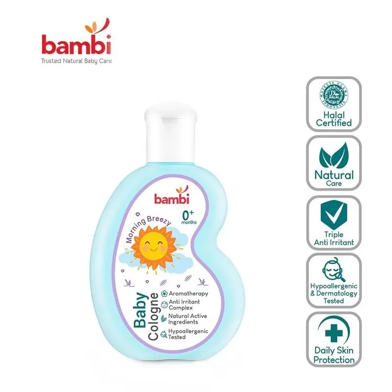 Parfum Bayi Bambi Baby Cologne Bayi Anak Wangi Lembut Harum With Chamomile & Anti Irritant Complex 100ml 1