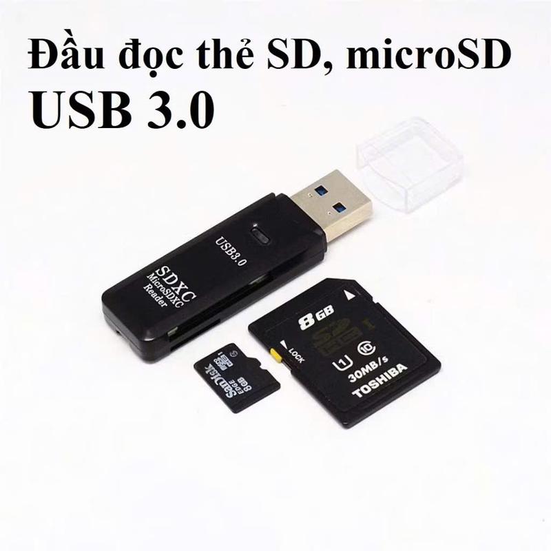 Đầu đọc thẻ nhớ đa năng 3.0 đọc thẻ nhớ SD/microSD cho điện thoại laptop cổng type c usb IP 3