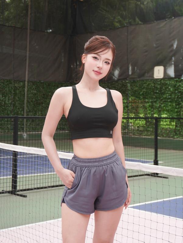 Quần đùi thể thao nữ Zoey Short Today U Wear vải gió 2 lớp bên trong co giãn thoáng mát cầu lông gym pickleball tennis