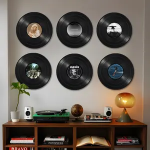 Hiasan Dinding Aesthetic Piringan Hitam Poster Frame Band Minimalis Walldecor Pajangan Dinding Hiasan Kamar Retro Vintage
