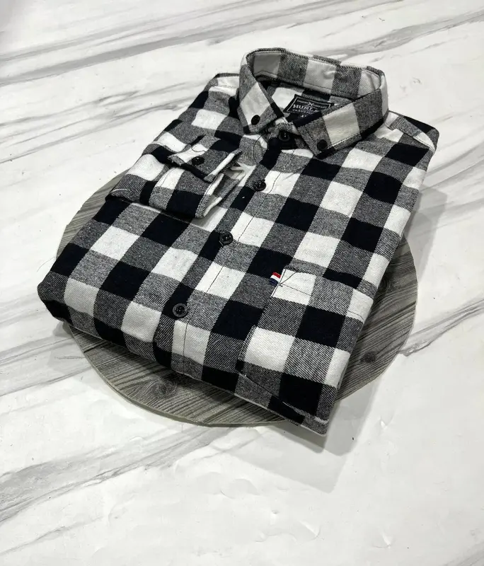Kemeja Flanel Lengan Panjang Casual Distro Unisex Pria Dan Wanita M L XL XXL 3XL 4XL 5XL 6XL Kotak Hijau Motif Hitam Lembut Nyaman Formal 3