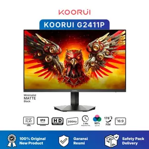 Official Koorui Indonesia - Koorui G2411P - Monitor PC Gaming 24” | 200Hz | 1ms Response Time | FHD 1920x1080 Flat | Panel IPS | Free Cable HDMI
