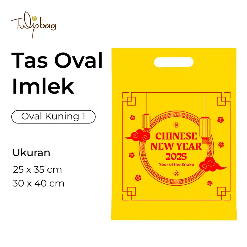 Tulipbag - Tas Imlek Oval Spunbond/goodie bag imlek 75 GSM 2