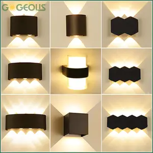 Gogeous Lampu Dinding Outdoor Minimalis Modern Hias Tempel  Aesthetic 6/8/12/18 Watt Teras Taman Ruang tamu Kamar tidur Hitam Waterproof Klasik Indoor Lampu Dinding Outdoor  LED tegangan rendah cerdas pencahayaan indoor Live19
