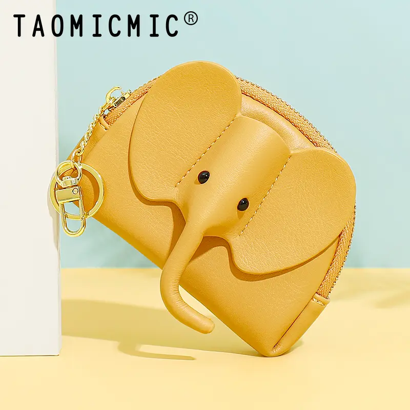 TAOMICMIC Dompet Koin Wanita Dompet Gajah Gantungan Tas Y8909 Bahan Kulit PU Leather Premium Uang Kartu 3