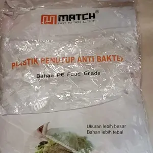 [100 pcs] Plastik Pelindung Makanan Food Grade Penutup Makanan Plastik Karet Shower Cap Penutup Kepala
