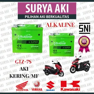 AKI MOTOR ALKALINE GTZ7S MF FS AKI KERING MOTOR NMAX SATRIA FU SONIC ADV