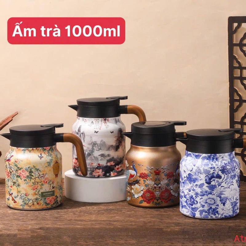 Ấm pha trà giữ nhiệt có lõi lọc trà bằng thép không gỉ,dung tích 1000ml tiện lợi giao mẫu ngẫu nhiên atinb102