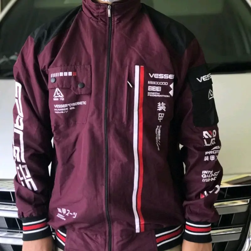 Bomber Jacket Space -Jaket Bomber Space -Jaket Dewasa Unisex -Outdoor Parasut Zipper Kantong Pria Nyaman Keren Sablon Casual  Distro Tebal Cowok Hitam Fleece 5