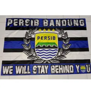 READY STOCK BENDERA PERSIB BANDUNG "WE WILL STAY BEHIND YOU" UKURAN 90X60 BISA COD