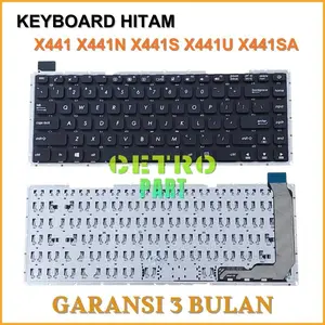 Keyboard Compatible For X441 X441N X441NA X441NC X441SA X441SC X441UA HITAM - CETRO