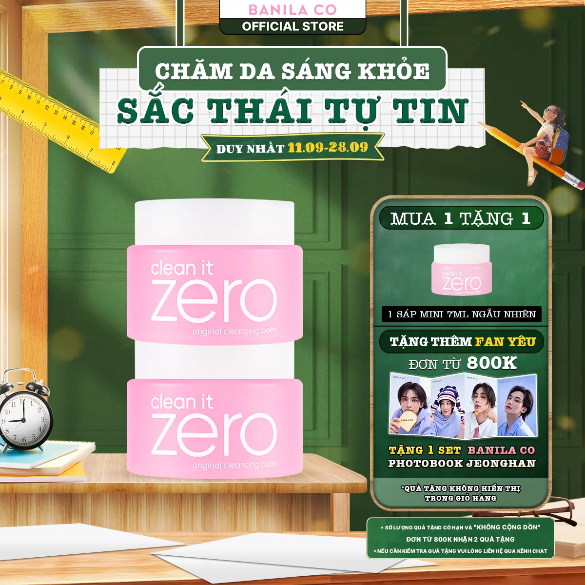 Combo 2 Sáp Tẩy Trang Banila Co Clean It Zero Cleansing Balm Original 180ml - Dành Cho Mọi Loại Da