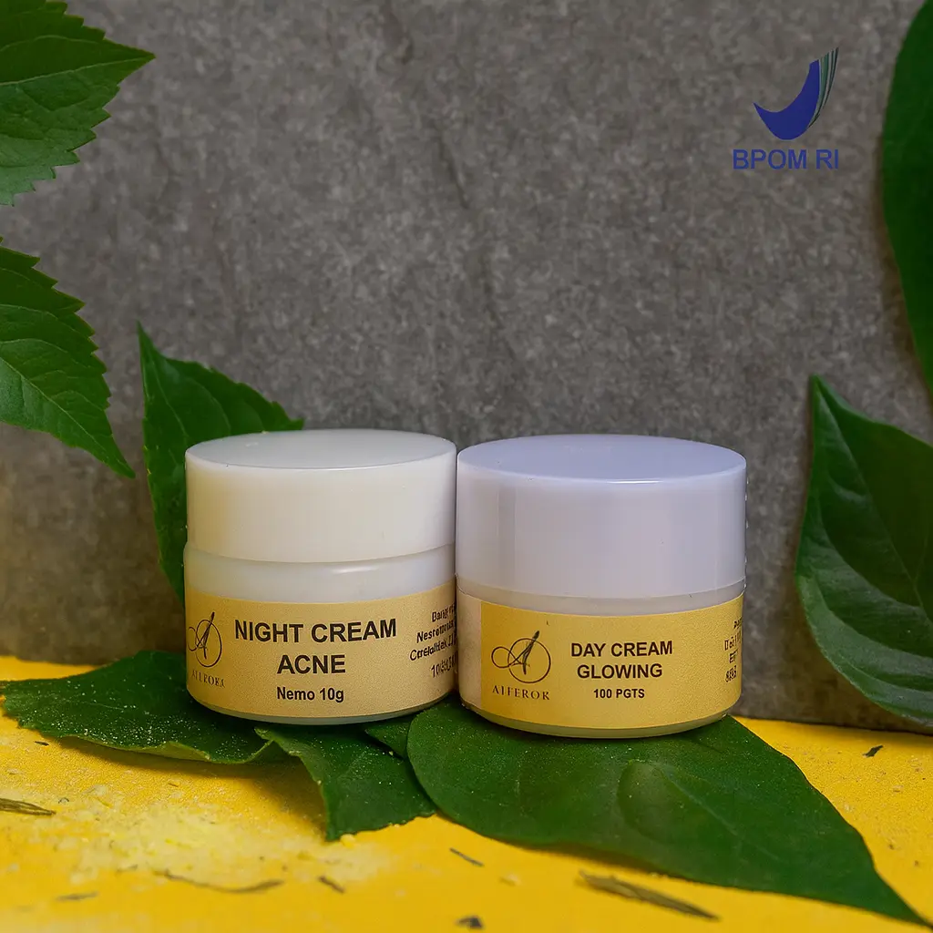 Cream Jerawat Pria Wanita Aileron – Night & Day Cream Glowing Aman BPOM | Keringkan Jerawat, Mencerahkan Wajah, Mengurangi Minyak Berlebih & Bekas Jerawat | Cocok Kulit Sensitif & Tidak Iritasi