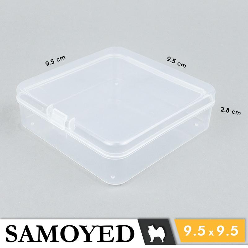 SAMOYED BX-SE-959528 Tempat / Kotak Plastik PP Penyimpanan Kecil Serba Guna / Plastic Storage Box 9.5 x 9.5 x 2.8 / 9,5 x 9,5 x 2,8 cm (Aksesoris / Pernak-Pernik / Perhiasan / Obat / Klip / Peniti / Jarum / USB / Memory Card) 2
