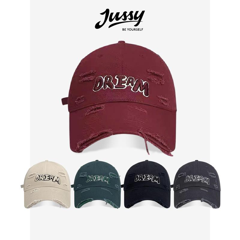 Mũ Lưỡi Trai Cào Rách Cá Tính Dream Jussy Official Nón Kết Nam Nữ Vải Cotton Form Mềm Size To 56-62cm Có Khóa Thu To Nhỏ