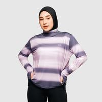 Gambar HIA Everywear Bhava Printed Long Sleeve Sport Shirt Dusty Pink Regular Fit Olahraga Running Gym Padel Baju Tracking Wanita - S dari HIA EveryWear Kota Bandung 2 Tokopedia